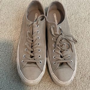 Converse All Stars. Grey leather. Size 12